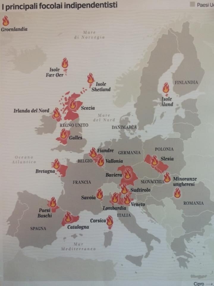 Карта европейского сепаратизма