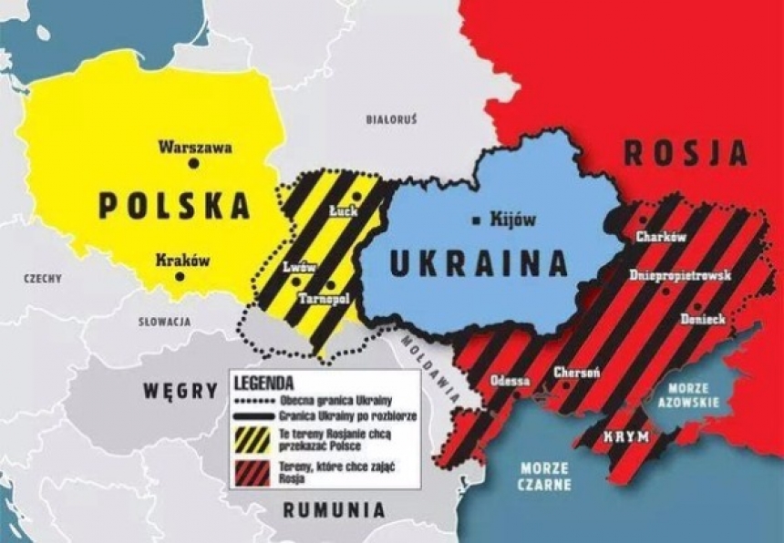карта раздела Украины