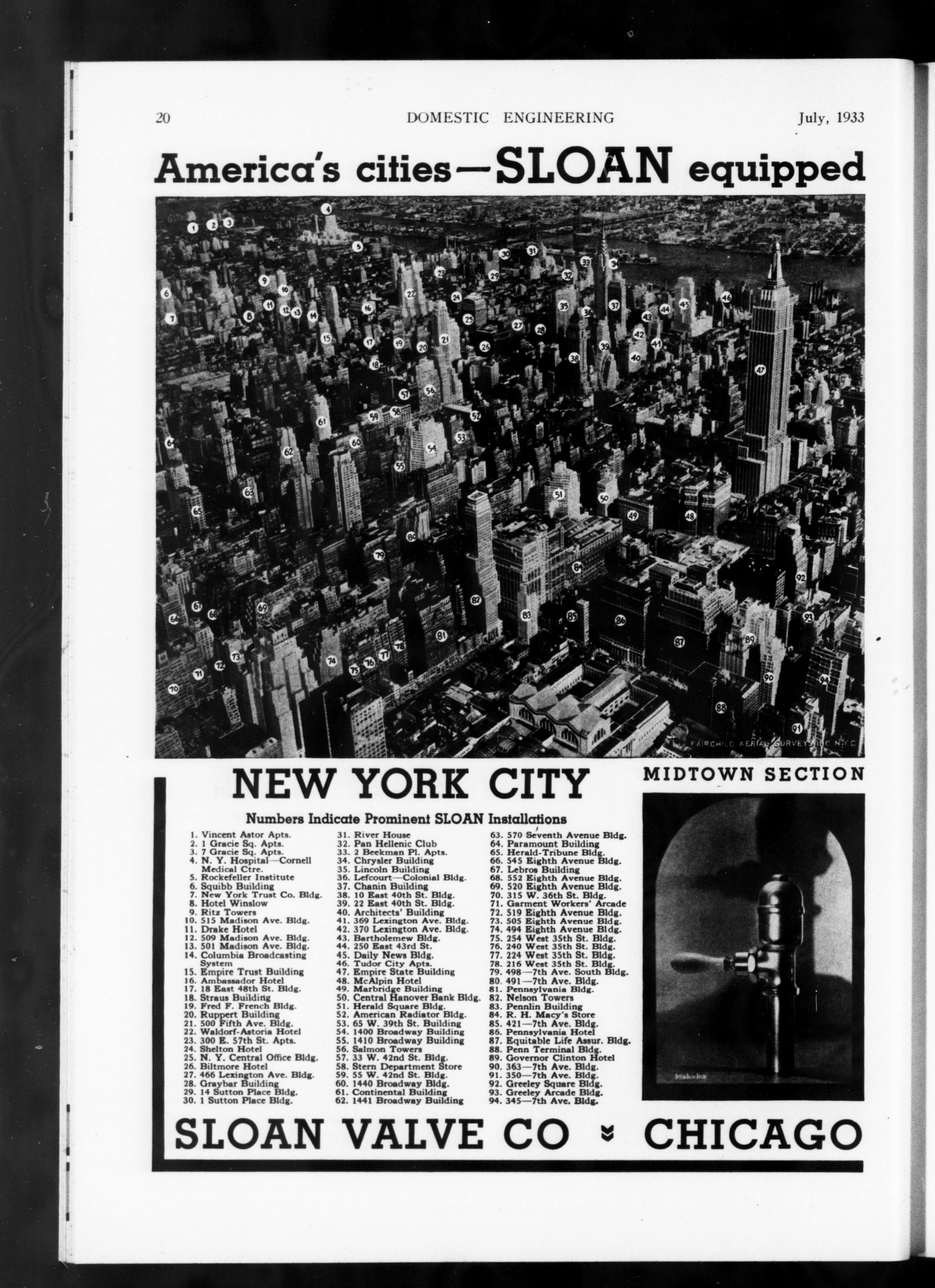 America's cities—SLOAN equipped