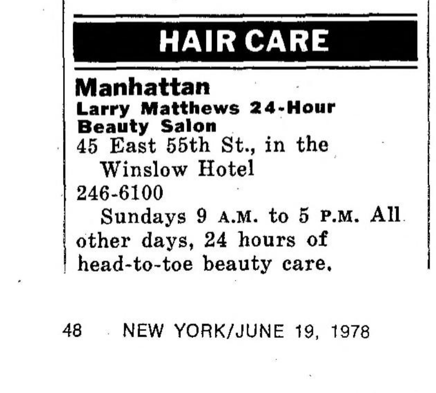 Larry Matthews 24-Hour Beauty Salon